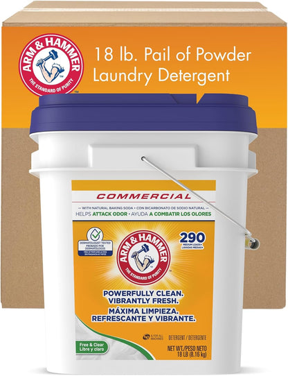 Arm_&_Hammer_Powder_Laundry_Detergent,_Professional_Soap_for_Washing_Clothes,_290_Loads,_Free_and_Clear,_Bulk_18lb_Pail