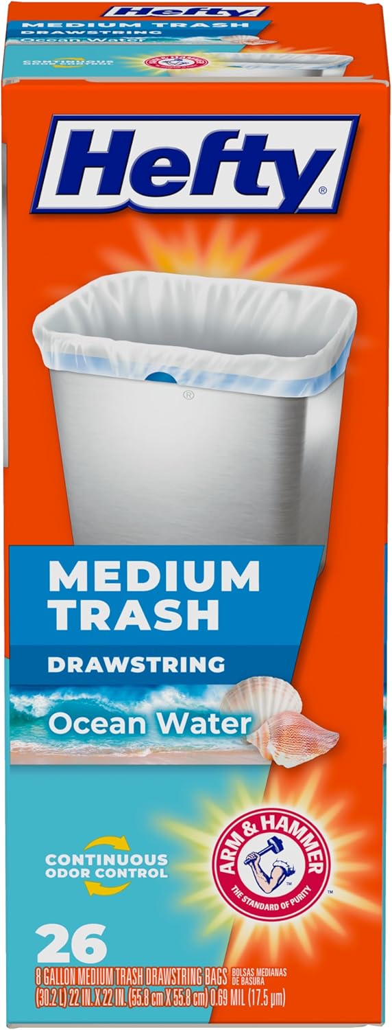 Hefty_Medium_Trash_Bags,_Ocean_Water_Scent,_8_Gallon,_26_Count