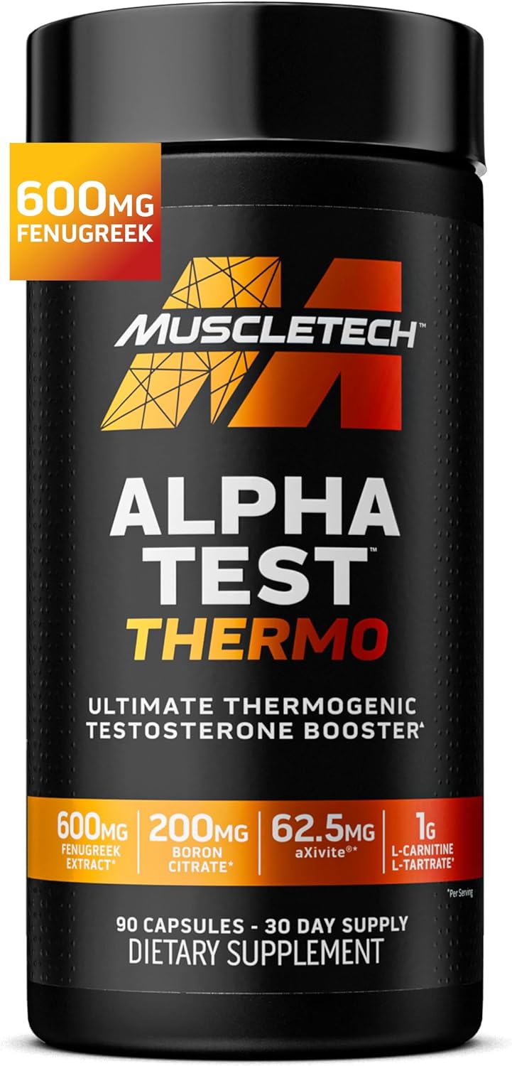 MuscleTech_Thermogenic_Testosterone_Booster_for_Men,_AlphaTest_Thermo_-_T-Boost_Mens_Supplement_with_Tribulus_Terrestris_-_Male_Gym_Workout_Supplements_for_Muscle_Growth,_Stamina_&_Energy_-_90_Pills