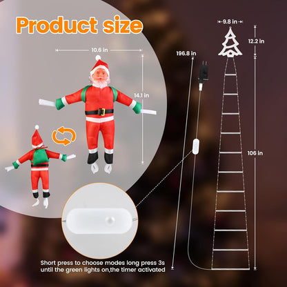 Christmas_Ladder_Lights_with_Santa_Claus,_248_LED_Rope_Ladder_Light,_8_Lighting_Modes_&_6H_Timer,_Waterproof_Xmas_Decorations_Light_for_Indoor_Outdoor,_Yard,_Porch,_Wall,_Christmas_Tree_Decor