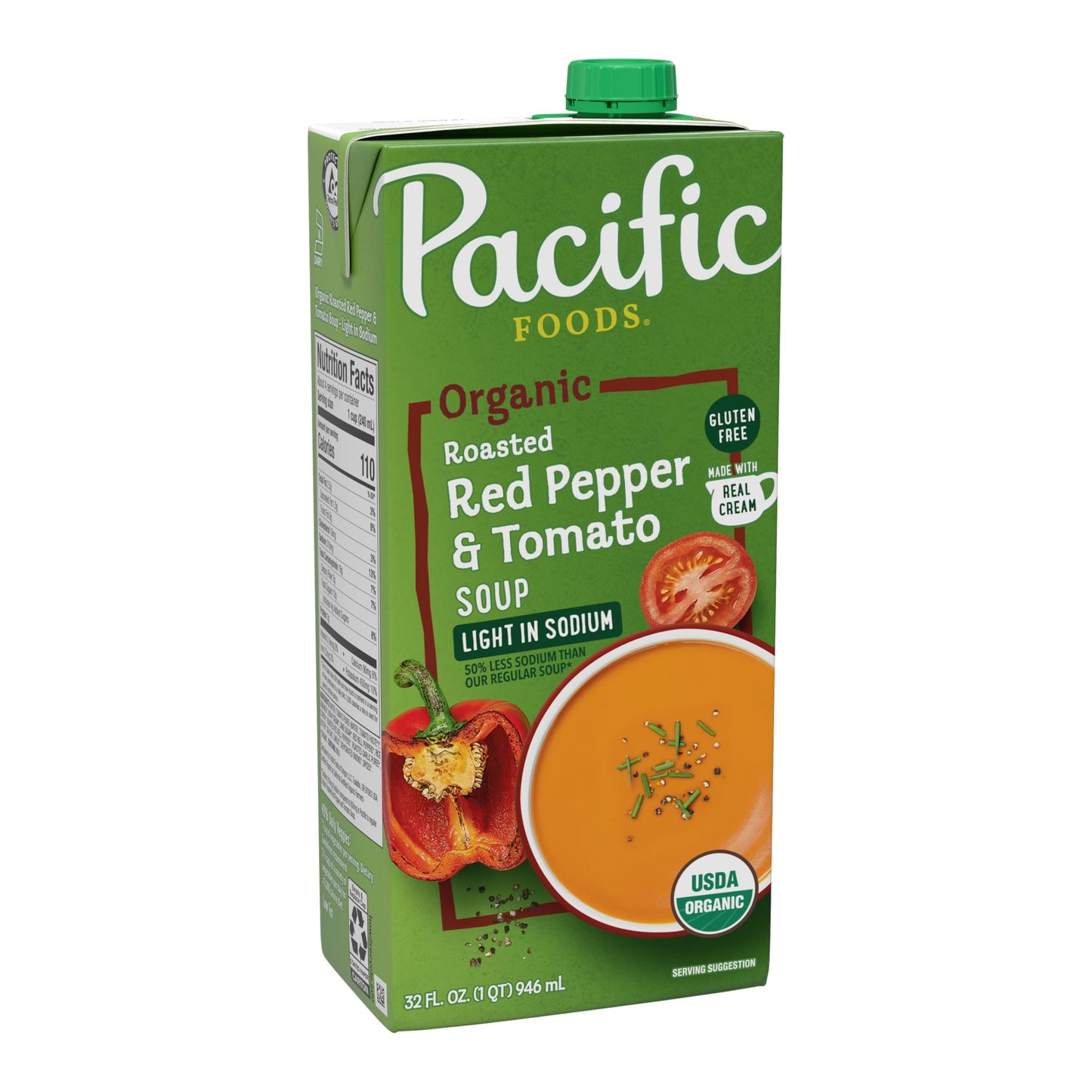 Low Sodium Organic Red Pepper & Tomato Soup - 32 Fl Oz (Pack of 1)
