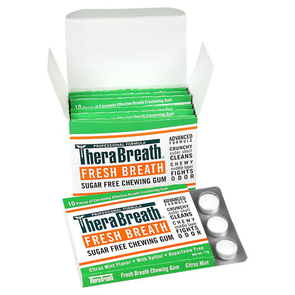 TheraBreath_Fresh_Breath_Chewing_Gum_with_ZINC,_Citrus_Mint_Flavor,_10_Count_(Pack_of_6)