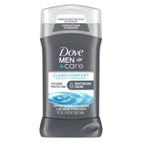 Dove Men+Care Deodorant Stick Aluminum-free formula with 48-Hour Protection Clean Comfort Deodorant for men with Vitamin E and Triple Action Moisturizer, 3 Ounce (Pack of 1)