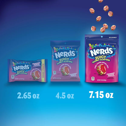 NERDS_Juicy_Gummy_Clusters,_Strawberry_Punch,_Juicy_and_Gummy_Candy,_1_Stand_Up_Bag,_for_Snacking_and_Sharing,_7.15_oz
