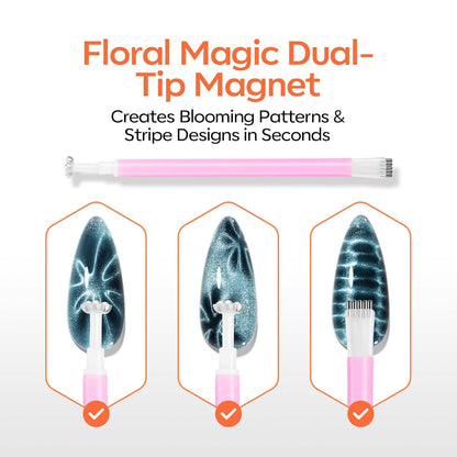 modelones_Cat_Eye_Magnet_Set,_Heart_Nail_Art_Tool_Strong_Magnetic_Pen_Double_Head_Round_Magnets_Stick_Wand_Diverse_French_Moon_Floral_Cateye_Effect_DIY_Professional_Manicure_Gift_for_Women