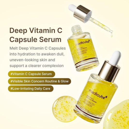 medicube_Deep_Vitamin_C_Capsule_Serum_|_Hydrating_Vitamin_C_Serum_for_Dull_&_Uneven-Looking_Skin_with_Visible_Concerns_|_Liposome_Capsules_for_Smooth,_Radiant_Texture_|_Korean_Skincare_1.01_fl.oz