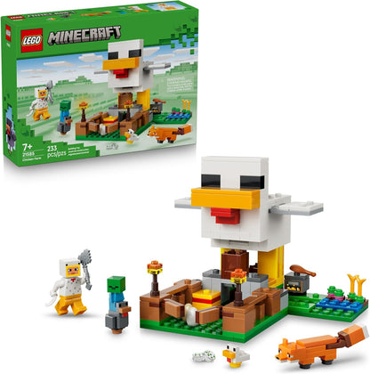 LEGO_Minecraft_Chicken_Farm_Building_Toy_for_Kids_-_Video_Game_Playset_&_Figures_for_Boys_&_Girls,_Ages_7+_-_Gift_for_Birthdays_-_21585