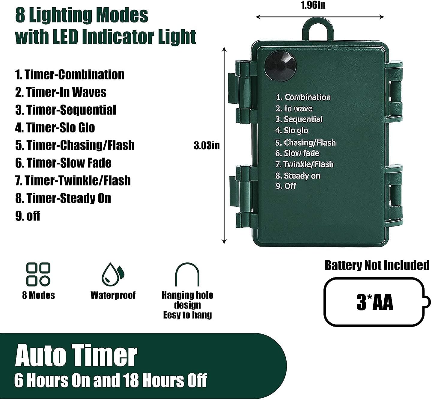 MASHANG_Christmas_Lights_-_Battery_Operated_String_Lights_50_LED_Xms_Mini_Lights_8_Modes_Green_Wire_Mini_Light_Set_with_Timer_for_Xmas_Tree_Wreath_Party_Indoor_Outdoor_Decor,_Waterproof,_Warm_White