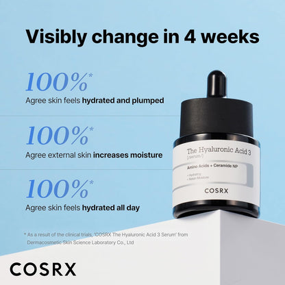 COSRX_Pure_Sodium_Hyaluronic_Acid_3%_Serum,_Hydratying_&_Moisture_Boosting_for_Fine_Lines_&_Wrinkles,_Repair_Dry_Skin,_0.67fl.oz/20ml,_No_Artificial_Fragrance,_Korean_Skin_Care