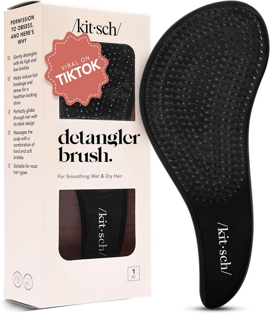 Kitsch_Detangler_Brush_–_Gentle_Curly_Hair_Brush_with_Flexible_Bristles_for_All_Hair_Types_-_Wet_or_Dry_|_Detangling_Hair_Brushes_for_Women_&_Men,_Hairbrush_for_Adults_&_Kids_-_Black