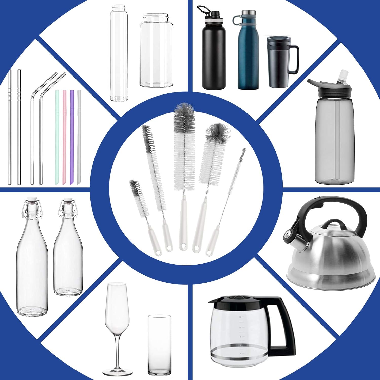 MR.SIGA_5_Pack_Bottle_Brush_Cleaning_Set_with_Storage_Holder,_Cleaning_Brushes_for_Long_Narrow_Neck_Bottles,_Water_Bottles,_Baby_Bottles,_Tumblers,_Drinking_Glasses,_Strews