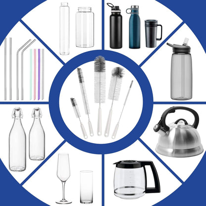 MR.SIGA_5_Pack_Bottle_Brush_Cleaning_Set_with_Storage_Holder,_Cleaning_Brushes_for_Long_Narrow_Neck_Bottles,_Water_Bottles,_Baby_Bottles,_Tumblers,_Drinking_Glasses,_Strews