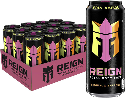 REIGN_Total_Body_Fuel,_Reignbow_Sherbet,_Fitness_&_Performance_Drink,_16_Fl_Oz_(Pack_of_12)