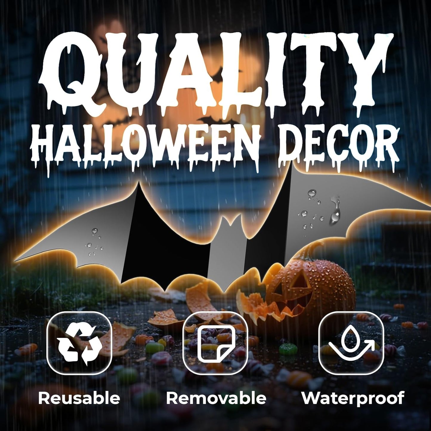 140Pcs_Bats_Halloween_Decor,_Spooky_Halloween_Party_Supplies_Stickers,_3D_Bats_Wall_Decal,_Cute_Halloween_Decorations_Indoor_for_Bedroom,_Bathroom,_Home,_Door,_Window,_Office