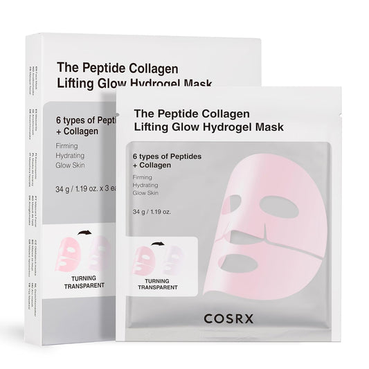 COSRX_Pink_Peptides_Collagen_Lifting_Glow_Hydrogel_Face_Masks_Skincare_3_EA,_Collagen_Face_Mask,_Travel_Essentials,_Overnight_Face_Mask,_Korean_SkinCare