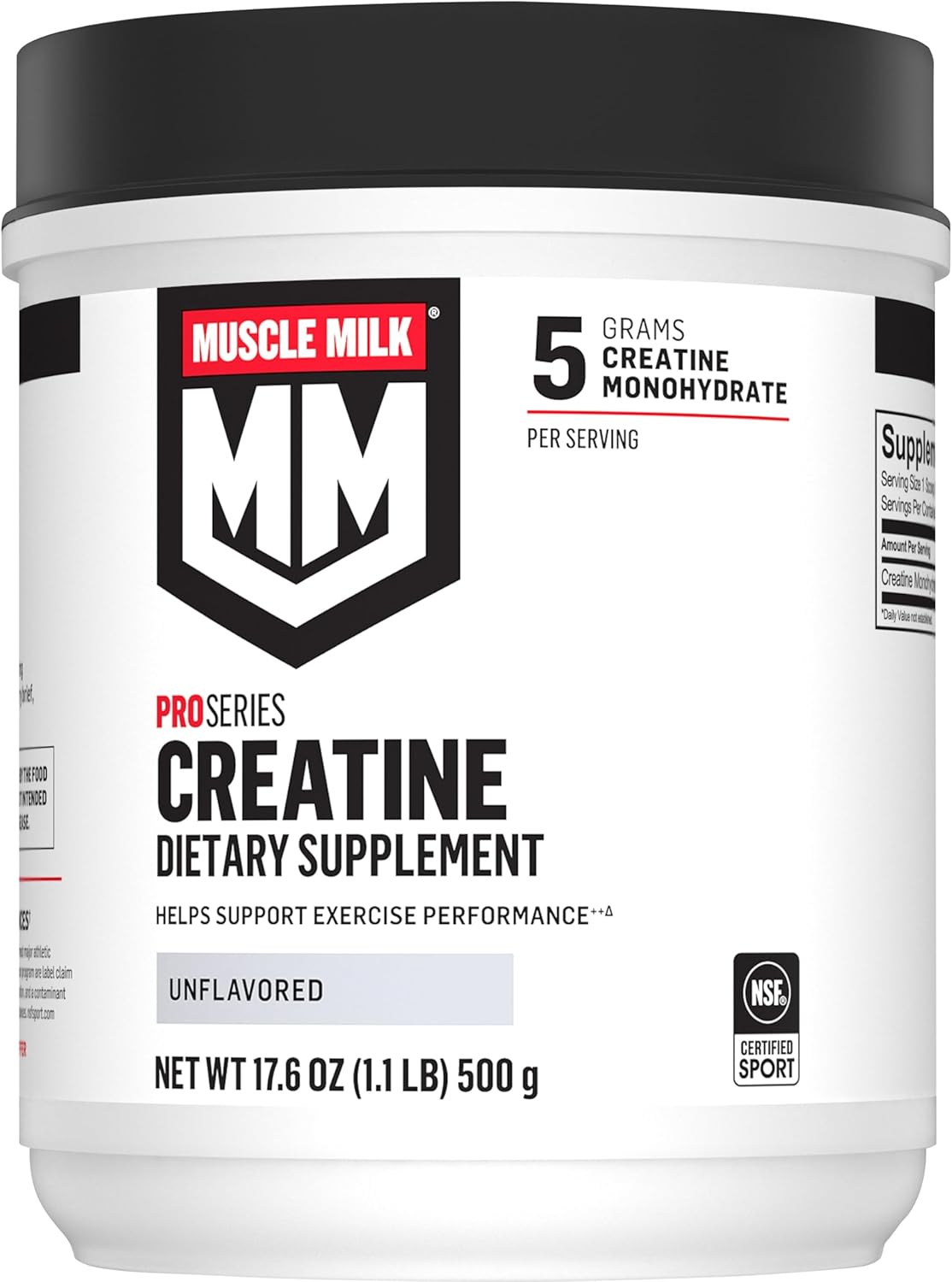Muscle_Milk_Pro_Series_Creatine_Powder_Supplement,_Unflavored,_1.1_Pound,_100_Servings,_5g_Creatine_Monohydrate,_NSF_Certified_for_Sport,_Packaging_May_Vary