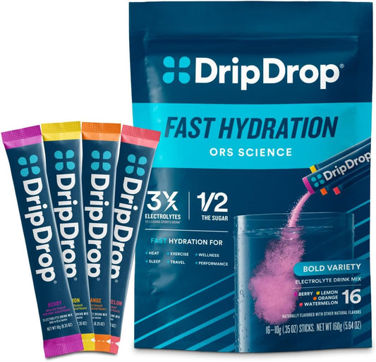 DripDrop_Hydration_Packets_-_Bold_Variety_Pack_-_Single_Serve_Electrolytes_Powder_Drink_Mix_-_Watermelon,_Berry,_Lemon,_Orange_-_Non-GMO,_Gluten_Free,_Vegan_-_16_Sticks
