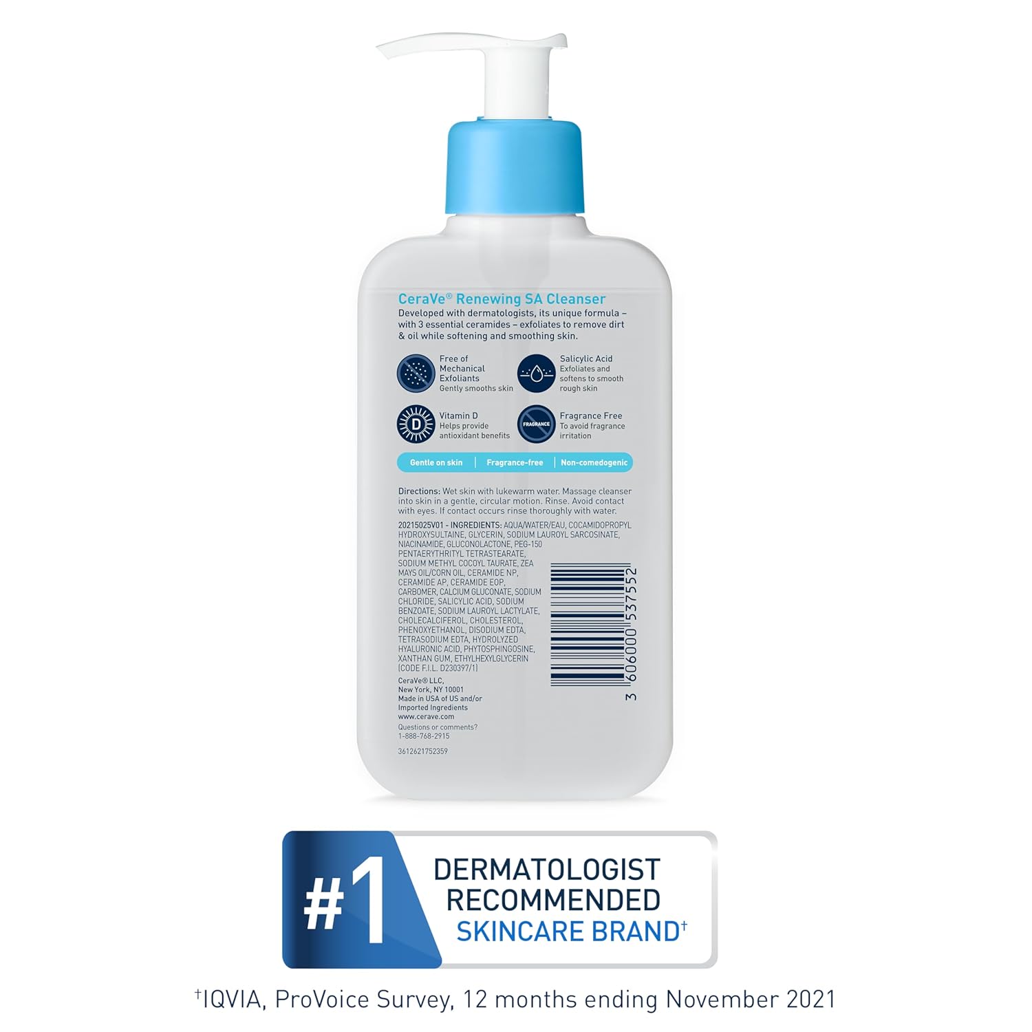CeraVe_Renewing_Salicylic_Acid_Cleanser,_Formulated_With_Hyaluronic_Acid,_Niacinamide,_&_Ceramides,_Gentle_BHA_Exfoliating_Face_Wash_Smoothes_&_Softens_Skin,_Non_Comedogenic_&_Fragrance_Free,_16_Ounce