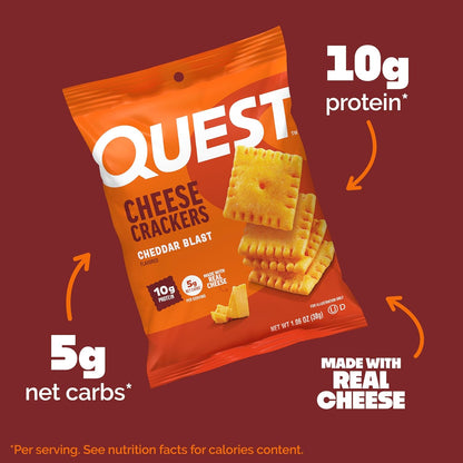 Quest_Nutrition_Cheese_Crackers,_Cheddar_Blast,_10g_Protein,_5g_Net_Carbs,_1g_Sugar,_Made_with_Real_Cheese,_High_Protein_Snack,_12_Packs_(1.06_oz_Bags)