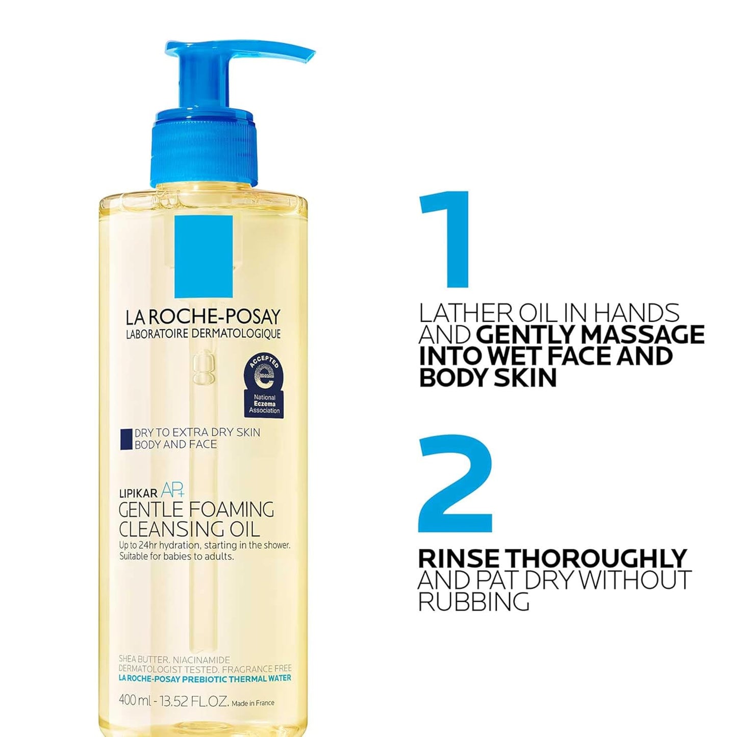 La_Roche-Posay_Lipikar_AP+_Gentle_Foaming_Cleansing_Oil,_Gentle_Oil_Cleanser_for_Face_and_Body_Formulated_with_Niacinamide,_Long-Lasting_24-hour_Hydration,_Fragrance-Free_&_Soap_Free