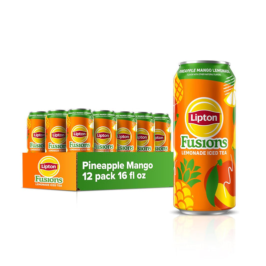 Lipton_Fusions,_Pineapple_Mango_Lemonade_Iced_Tea,_16_Fl_Oz_Cans_(Pack_of_12)