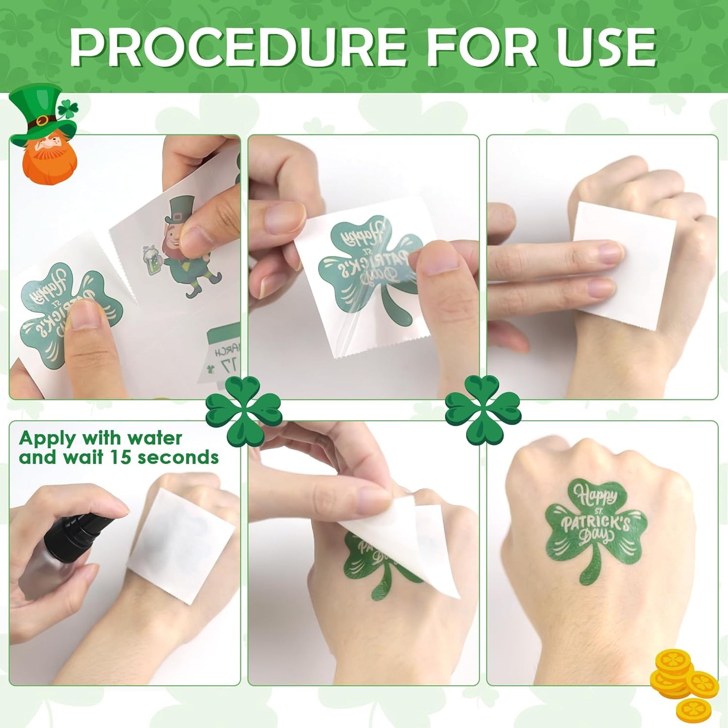 150_Pack_St_Patricks_Day_Tattoos_-_St_Patricks_Day_Accessories_-_St._Patricks_Day_Shamrock_Decorations_Gifts_for_Kids_Stickers_Games_Toys_Crafts_Party_Favors_|_St_Patricks_Day_Shirt_Women