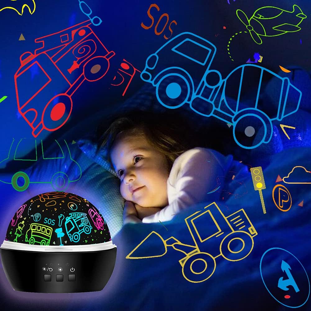MINGKIDS_Night_Light_for_Kids,2_in_1_Rotating_Projector_Lamp_with_Dino&Vehicles_Theme,2_Ways_to_Charge,Baby_Night_Light_Ceiling_Projector_for_Bedroom_Kids_Room_Decor