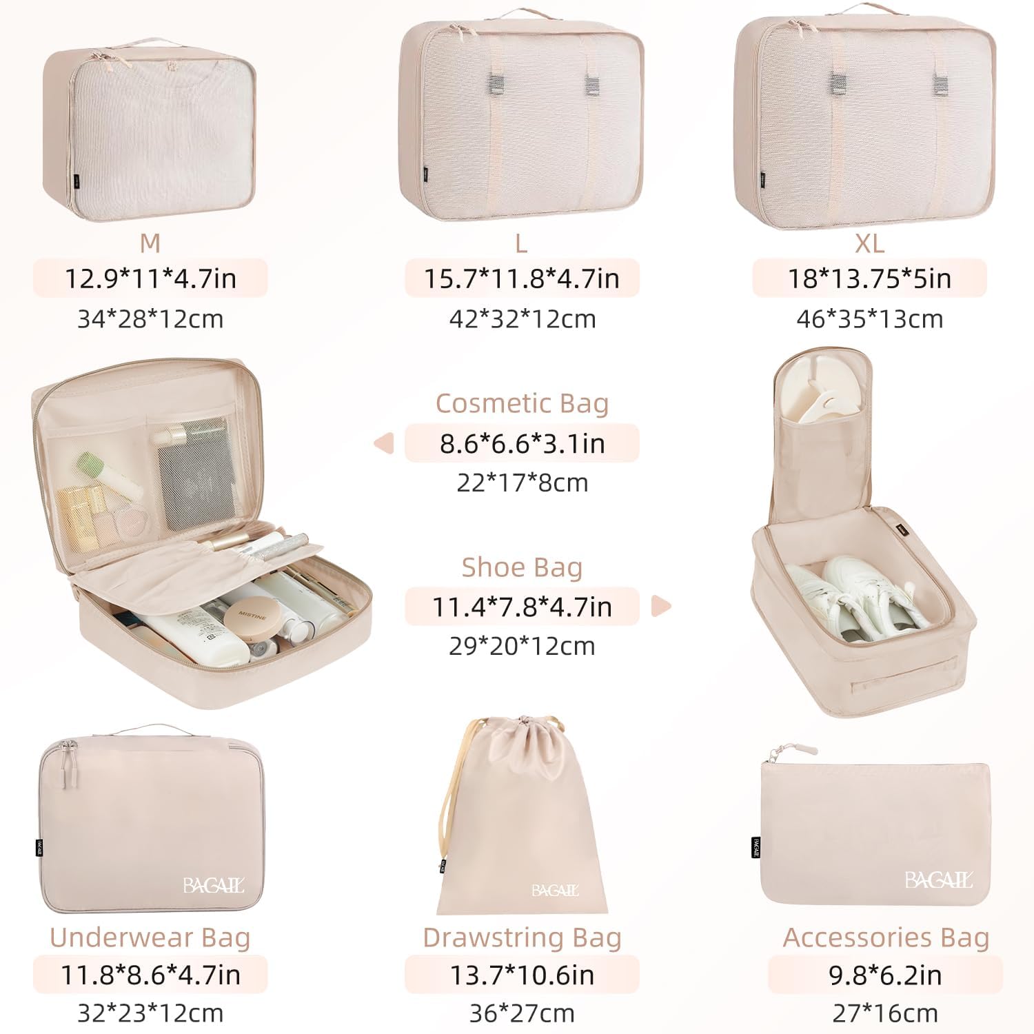 BAGAIL_8_Set_Packing_Cubes_Luggage_Packing_Organizers_for_Travel_Accessories-Cream