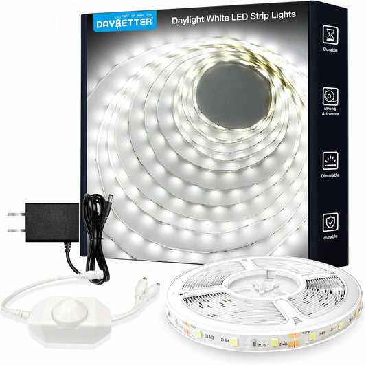 DAYBETTER_Daylight_White/Warm_White_LED_Strip_Light,_16.4FT/20ft/40FT_Dimmable_Bright_Rope_Lighting,_6500K_24V_Strips,_360_LEDs_2835_Tape_Lights_for_Bedroom,_Kitchen,_Mirror,_Home_Decoration