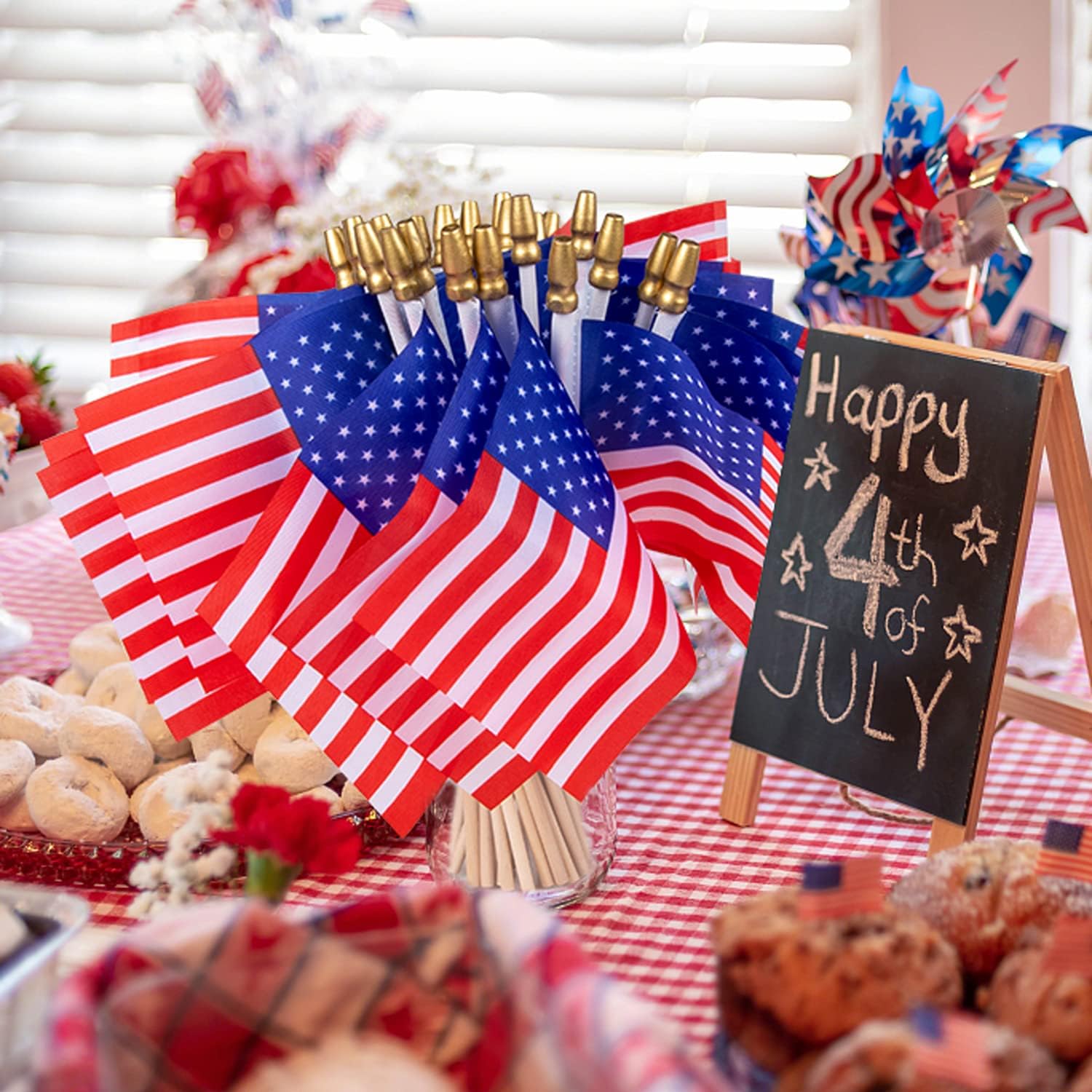 40_Pack_Small_American_Flags_on_Stick_4*6_Inch_Mini_American_Flags_for_4th_of_July_Decorations_Memorial_Day_Decorations_Patriotic_Decorations_US_American_Hand_Held_Wooden_Stick_Flag_with_Kid-Safe