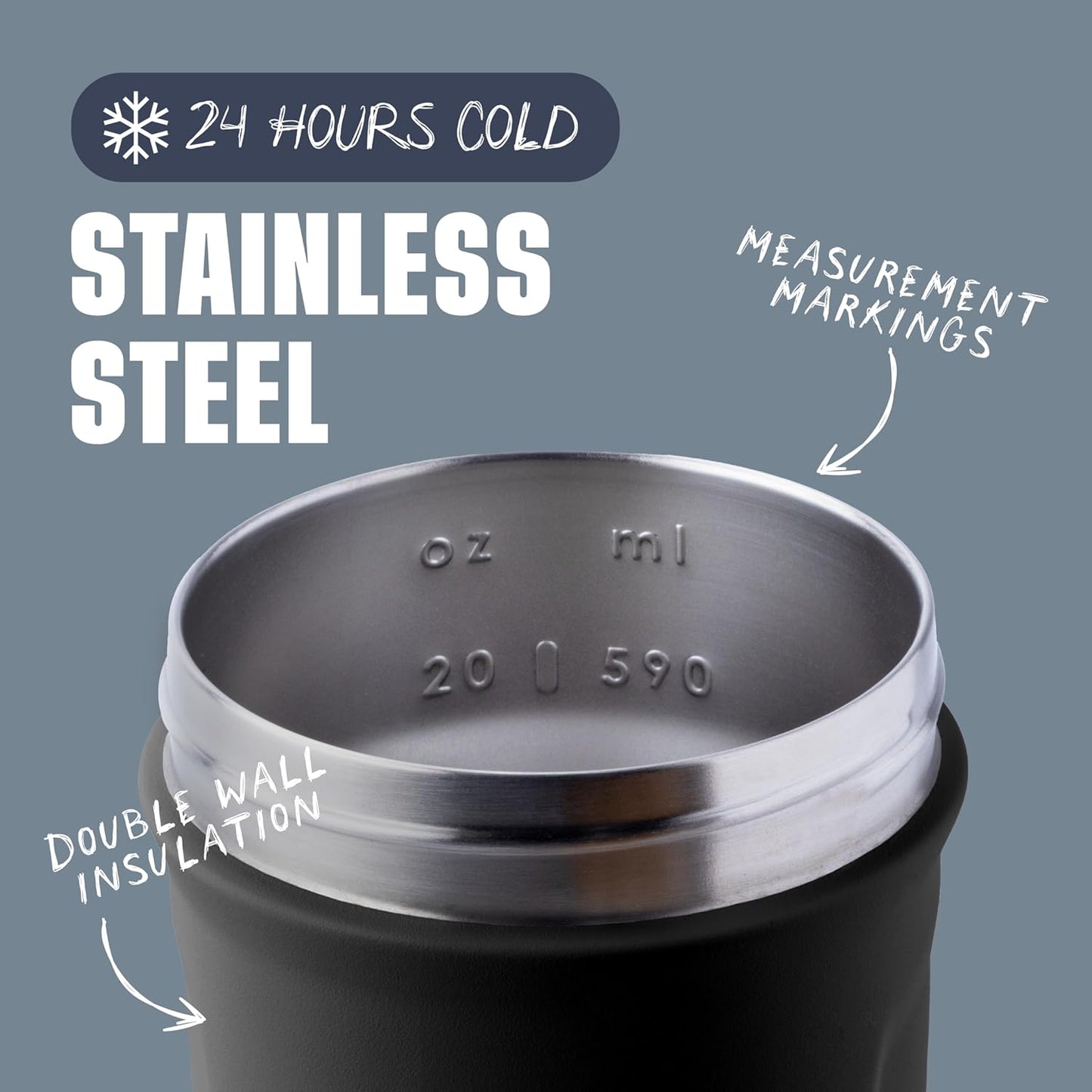 BlenderBottle_Strada_Shaker_Cup_Insulated_Stainless_Steel_Water_Bottle_with_Wire_Whisk,_24-Ounce,_Black