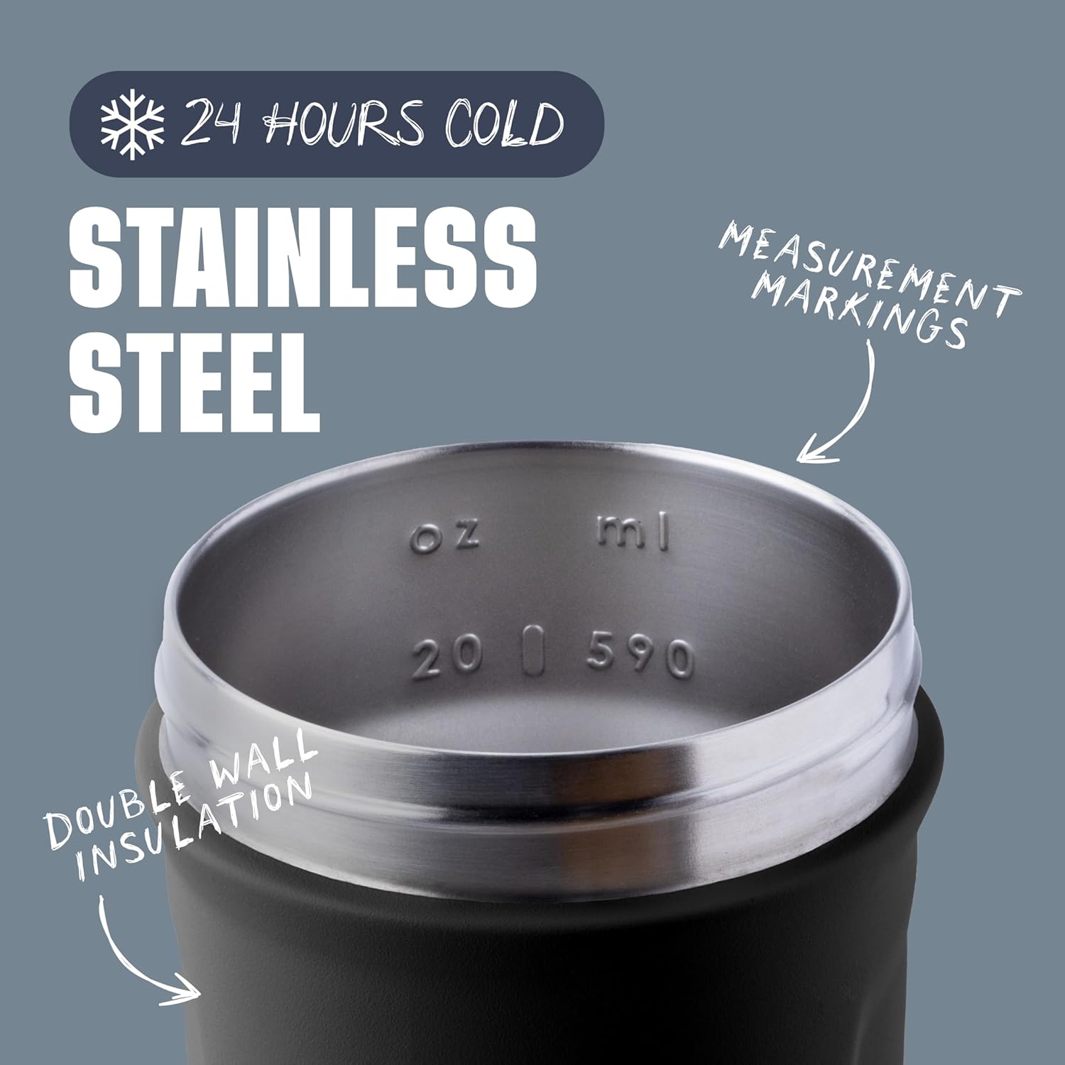BlenderBottle_Strada_Shaker_Cup_Insulated_Stainless_Steel_Water_Bottle_with_Wire_Whisk,_24-Ounce,_Black