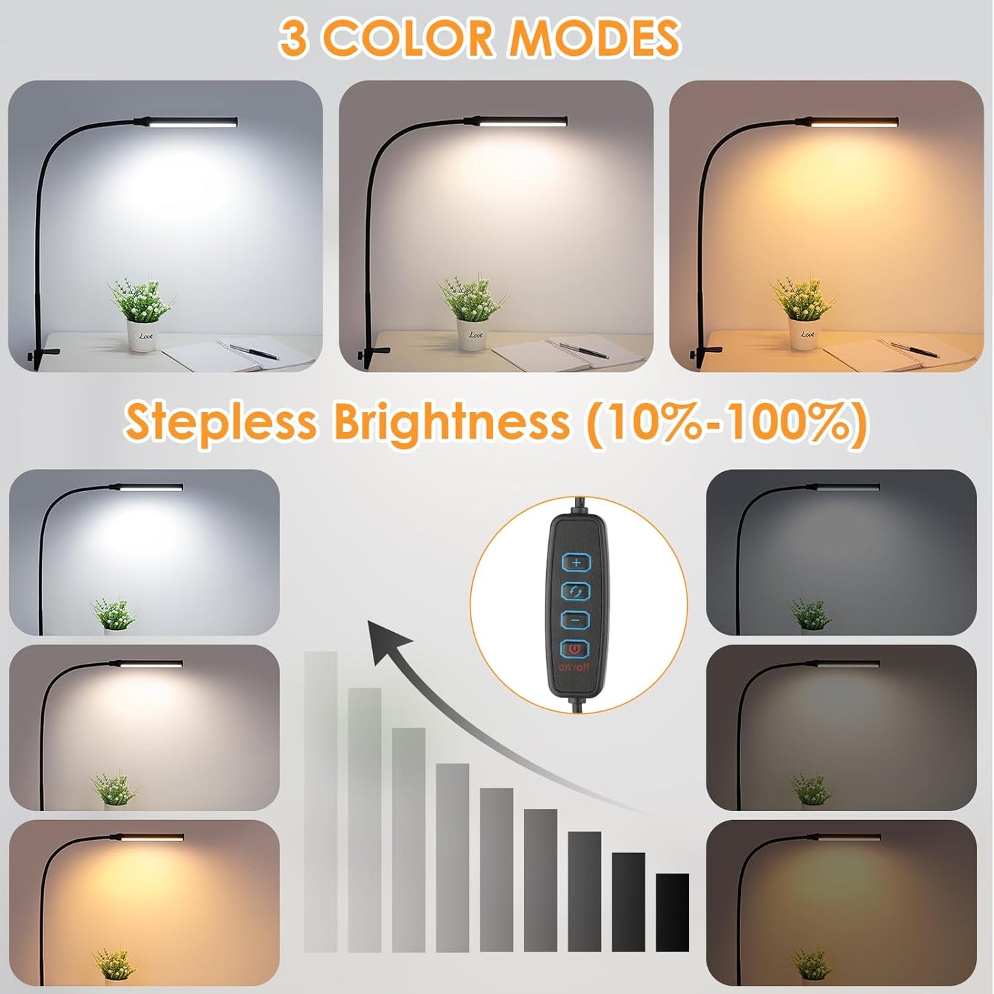 ShineTech_LED_Desk_lamp_with_Clamp,_Eye-Caring_Clip_Lights_for_Home_Office,_3_Colors_Full_Brightness,_Flexible_USB_Adapter_Table_Lamp,_Black