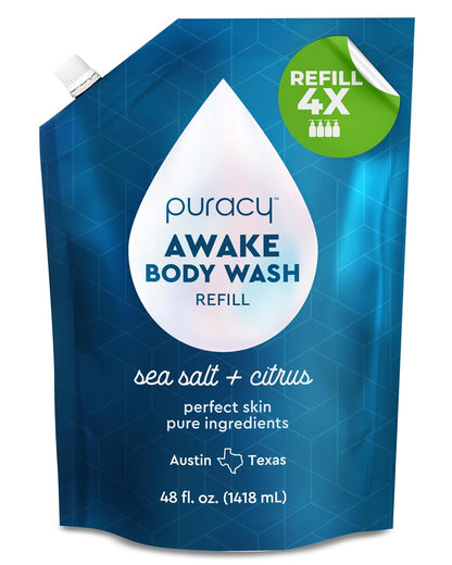 Puracy_Body_Wash_Refill,_Natural_Body_Wash,_98.6%_Pure_Plant_Ingredients,_Moisturizing_Shower_Gel_for_Women_Men_Kids,_Body_Soap_for_Dry_Sensitive_Skin_Gently_Scented_with_Citrus_&_Sea_Salt,_48_Oz