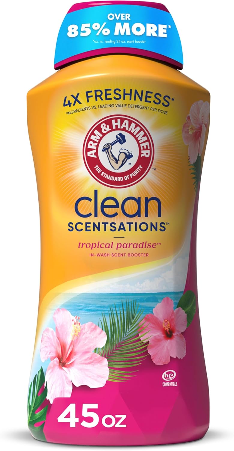 ARM_&_HAMMER_Clean_Scentsations_In-Wash_Scent_Booster,_Laundry_Scent_Booster_Tropical_Paradise_scent,_45_Oz
