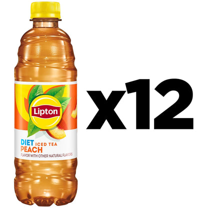 Lipton_Diet_Peach_Iced_Tea,_16.9_Fl_Oz_Bottles_(Pack_of_12)