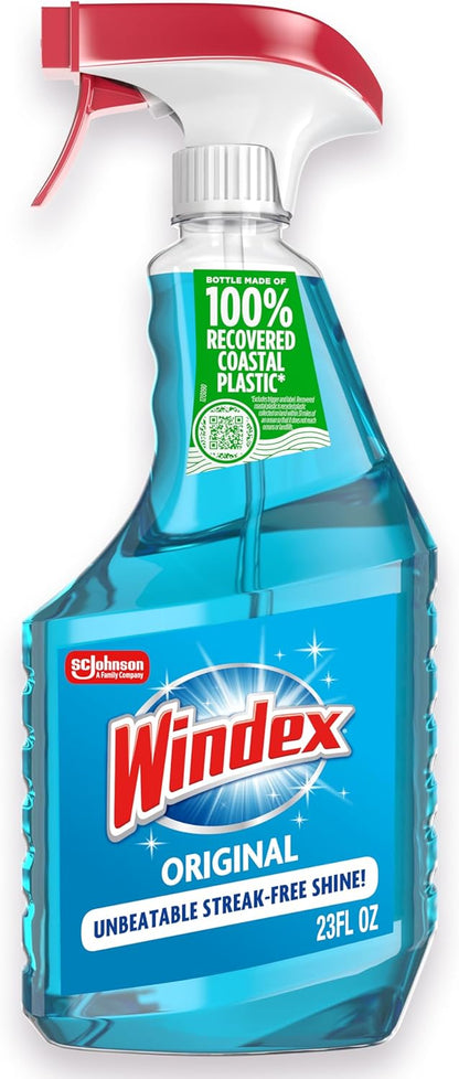 Windex_Glass_and_Window_Cleaner_Spray_Bottle,_Packaging_Designed_to_Prevent_Leakage_and_Breaking,_Surface_Cleaning_Spray,_Original_Blue_Scent,_23_Fl_Oz