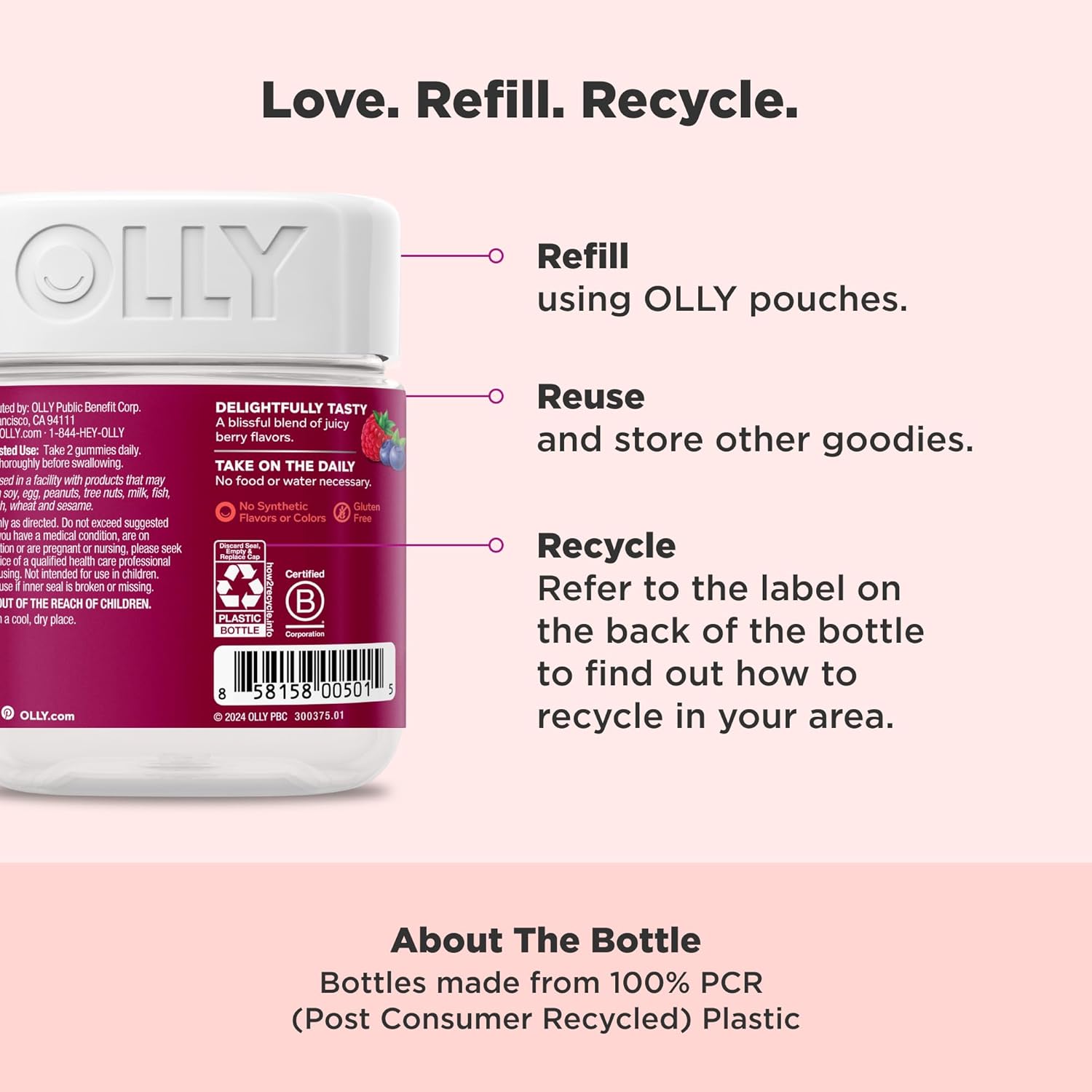 OLLY_Women's_Multivitamin_Gummy,_Vitamins_A,_D,_C,_E,_Biotin,_Folic_Acid,_Adult_Chewable_Vitamin,_Berry_Flavor,_45_Day_Supply_-_90_Count