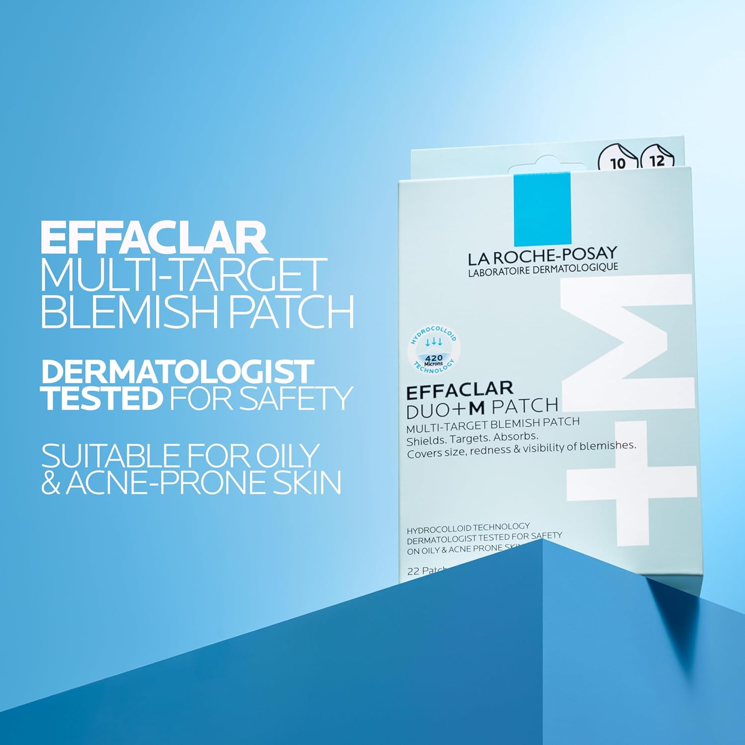 La_Roche-Posay_Effaclar_Multi-Target_Blemish_Patches,_Hydrocolloid_Pimple_Patches_For_Face_Shields,_Targets_&_Absorbs,_Suitable_Under_Makeup,_22_Patches,_12_Small_Size_&_10_Medium_Size