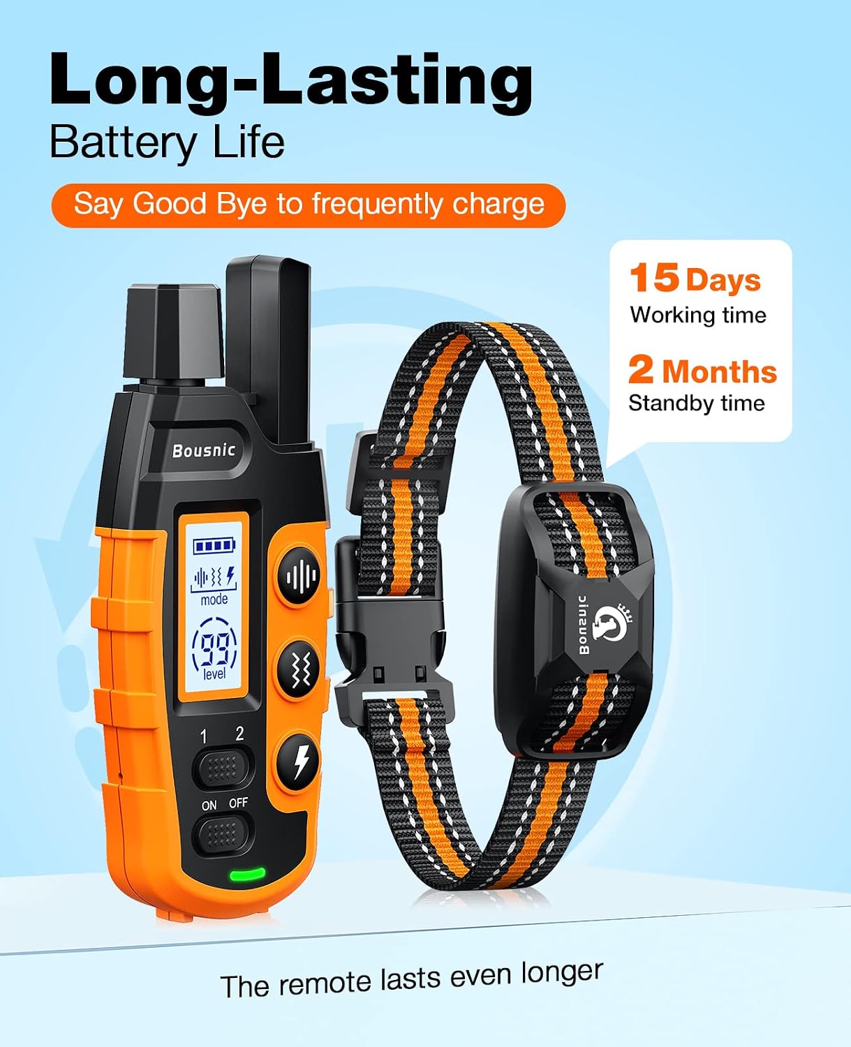 Bousnic_Dog_Shock_Collar_-_3300Ft_Dog_Training_Collar_with_Remote_for_5-120lbs_Small_Medium_Large_Dogs_Rechargeable_Waterproof_e_Collar_with_Beep_(1-8),_Vibration(1-16),_Safe_Shock(1-99)_(Orange)