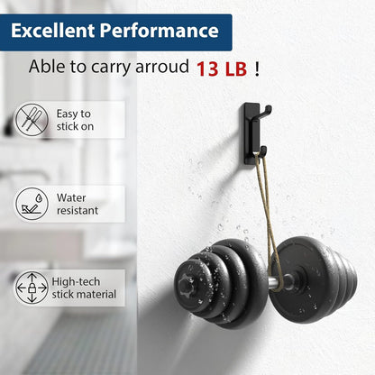 Wall_Hooks_for_Coat_and_Towel:_13LB_Adhesive_Door_Hanger_Stick_on,_Black_4_Pack