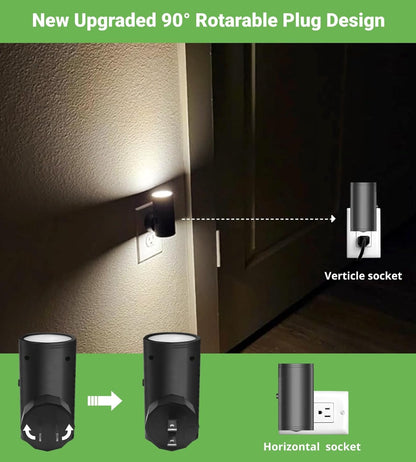 GEPLAD_4_Pack_LED_Night_Light,_Plug_Into_Wall,_Dusk_to_Dawn_Sensor,_Soft_White_3000K,Uplight_&_Downlight,_for_Bedroom,_Stairway,_Hallway,Bathroom_Dimmable