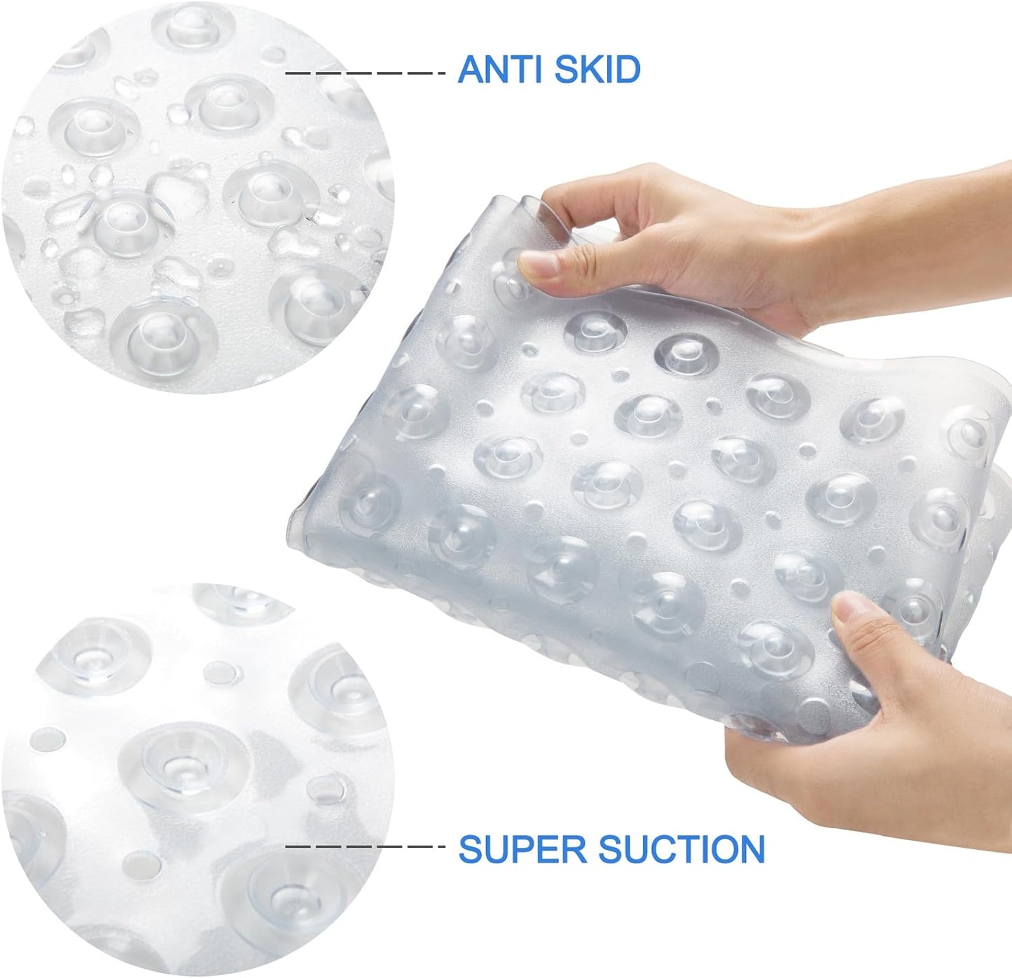 AmazerBath_Bath_Tub_Mat,_Medium_Size_27.6_x_15_Inches_Non-Slip_Shower_Mats_with_Suction_Cups_and_Drain_Holes,_Bathroom_Bathtub_Mats_Machine_Washable_(Clear)
