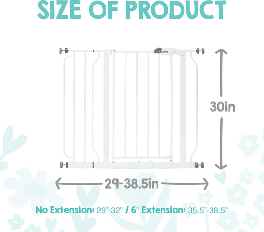 Regalo_Safety_29-38.5"_Baby_Gate_for_Doorways_&_Bottom_of_Stairs,_Pressure_Mounted_Baby_Gate_with_Door_for_Babies,_Toddlers_&_Pets,_Tested_&_Safe_for_30_Years,_American_Designed,_American_Owned,_White