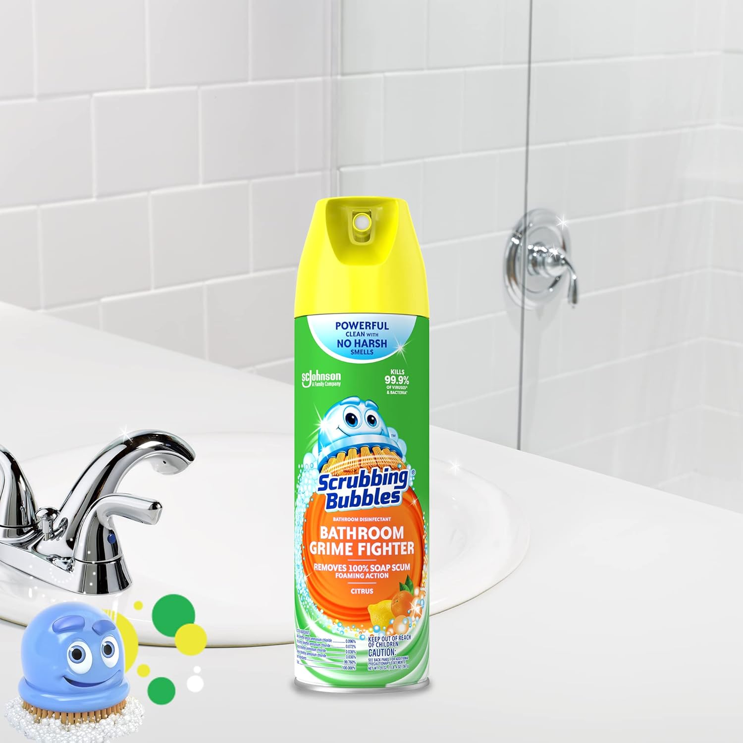 Scrubbing_Bubbles_Bathroom_and_Shower_Cleaner_Aerosol,_Foaming_Action_Bathroom_Grime_Fighter,_Citrus_Scent,_20oz_(Pack_of_1)