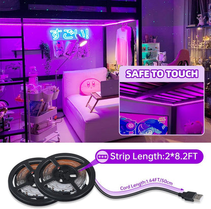 16.4FT/32.8FT_Black_Light/Warm_White/Day_light_Strip_with_USB_Plug_+_Battery_Box,_Adhesive_LEDs_Blacklight_Fixture,_Battery_&_USB_Operated_for_Glow_Neon_Party_Birthday_Glass_Cabinet_Fluorescent_Poster_Fishing_Boat
