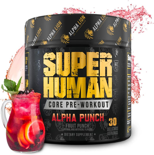 ALPHA_LION_Core_Pre_Workout_Powder_with_Creatine_for_Performance,_Beta_Alanine_for_Muscle,_L-Citrulline_for_Pump_&_Tri-Source_Caffeine_for_Sustained_Energy_(30_Servings,_Fruit_Punch_Flavor)