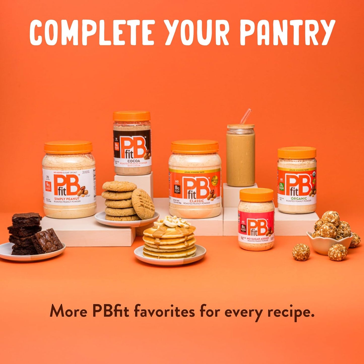 PBfit_30_Ounce_Classic_Peanut_Butter_Powder,_Powdered_Peanut_Butter_Spread_From_Real_Roasted_Peanuts,_8g_of_Protein_8%_DV,_Gluten-Free,_60_calories,_87%_less_fat_(Pack_of_1)