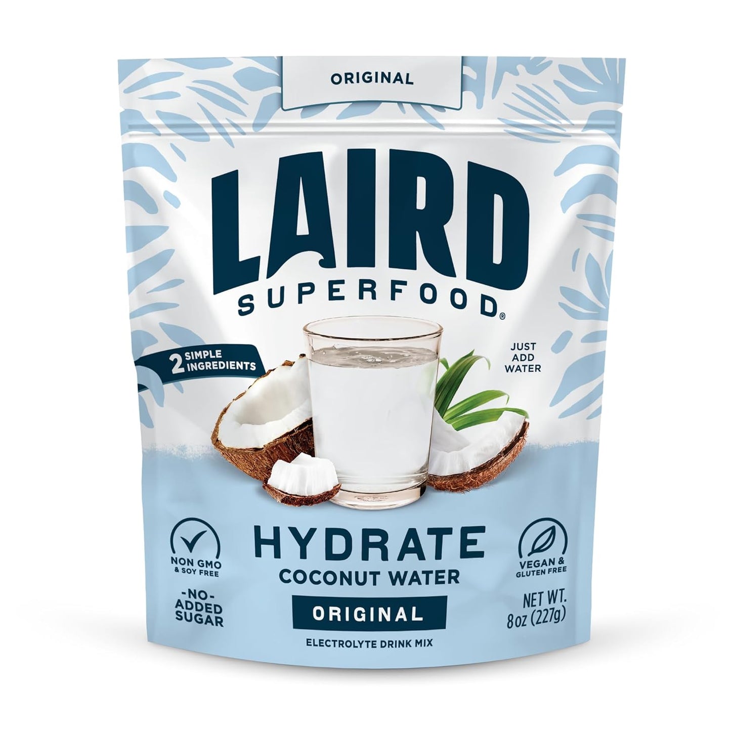 Laird_Superfood_HYDRATE_Coconut_Water_Powder_Drink_Supplement_with_Coconut_Water_and_Auqamin,_All_Natural,_No_Added_Sugars,_Gluten-Free,_Non-GMO,_Vegan,_8_oz._Bag,_Pack_of_1