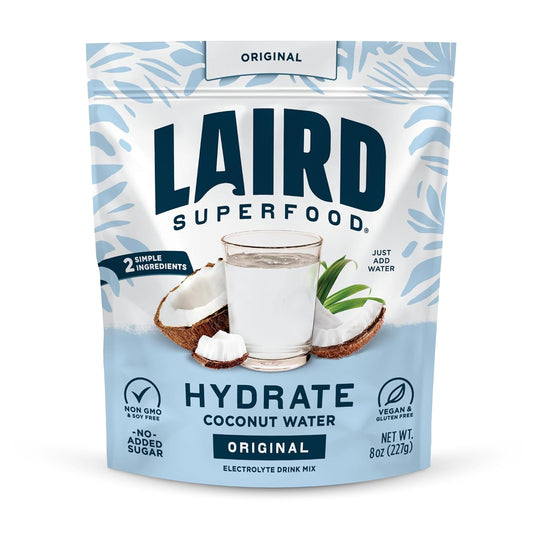 Laird_Superfood_HYDRATE_Coconut_Water_Powder_Drink_Supplement_with_Coconut_Water_and_Auqamin,_All_Natural,_No_Added_Sugars,_Gluten-Free,_Non-GMO,_Vegan,_8_oz._Bag,_Pack_of_1